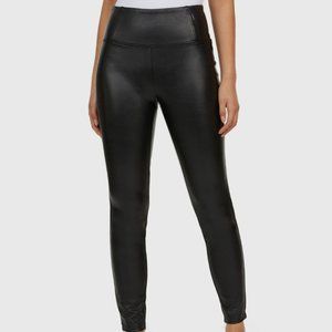 LAUNDRY Black Faux Leather Pull-up leggings Size: Large
